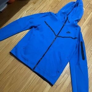 All blue and brand new mens nike tech fleece both zip up joggers